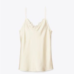 Tory Burch Lace Pieced Silk Cami. Size 10